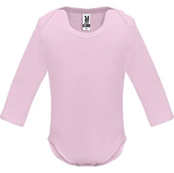 Kojenecké body s dlouhým rukávem Roly Honey - růžové, 9 měsíců
