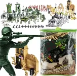 Vojenská základna – armádní figurky, tank, zbraně