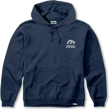 Pánská mikina mikina ETNIES Icon E Hoodie navy/grey velikost oblečení S