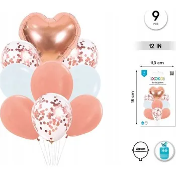 Balónek Gumový balónek s konfetami - narozeninová dekorace