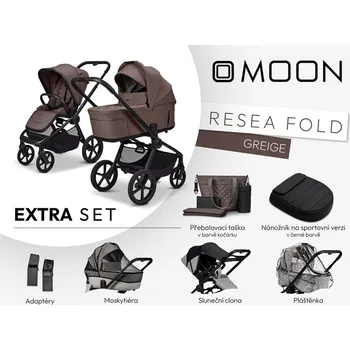 Kočárek MOON ReSea FOLD extra set Greige