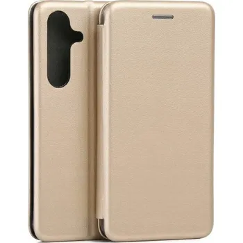 Pouzdro na mobilní telefon Flipové pouzdro Beline pro Samsung Galaxy S25 zlaté
