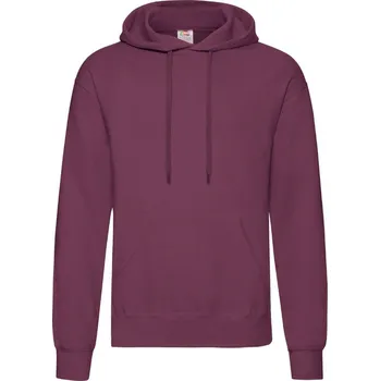 Dětská móda Mikina pánská Fruit of the Loom Classic Hooded Sweat - vínová, M