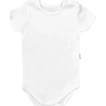 Kojenecký body Bavlněné body, kr. rukáv, bílý, BASIC, vel. 80