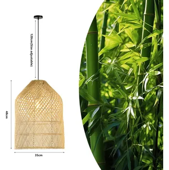 Svítidlo Immax BOHO PELO designové závěsné svítidlo, D35cm. E27, přírodní ratan