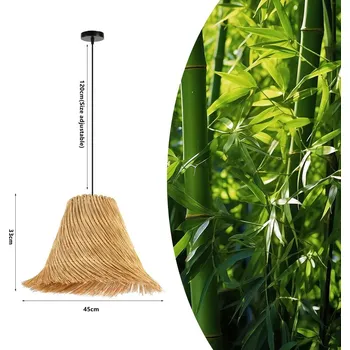 Osvětlení Immax BOHO NATURALEZA designové závěsné svítidlo, D45cm. E27, přírodní ratan