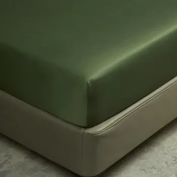 Prostěradlo Gezu Bambusové chladivé prostěradlo 160 x 200 x 30 cm olivově zelené