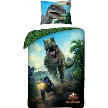 Povlečení HALANTEX Dětské bavlněné povlečení Jurassic World T-Rex Adventure 140x200 OEKO-TEX®