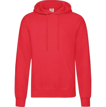 Dětská móda Mikina pánská Fruit of the Loom Classic Hooded Sweat - červená, XXL