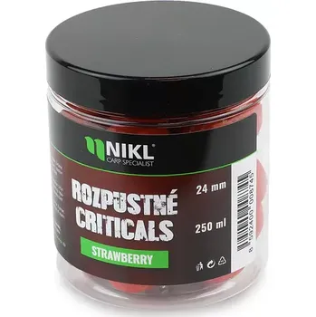 Nikl Rozpustné Criticals boilie Strawberry 250ml - Průměr 18mm