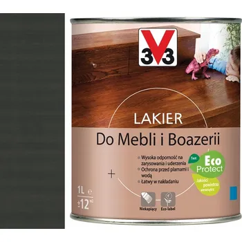 Lak na dřevo V33 Lak na nábytek a obložení 1L Grafit Matný +