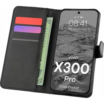 Pouzdro na mobilní telefon Flipové pouzdro Bizon pro Vivo X300 Pro, černé