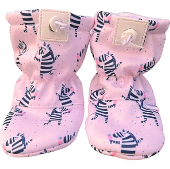 Capáčky Softshellové capáčky s microfleecem růžové Zebra mlsoun - KUKUKAM 0-6 měsíců Béžová