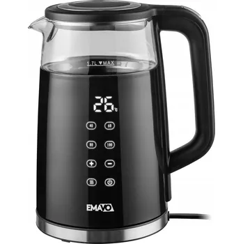 Rychlovarná konvice Elektrická konvice Emavo s regulací teploty 2200 W 1,7 l černá