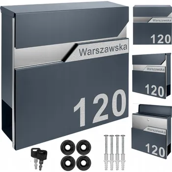 Poštovní schránka Poštovní schránka euroschránka s přihrádkou na noviny M-TEC šedá