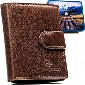 Peněženka Peterson pánská peněženka z přírodní kůže hnědá - muž