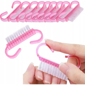 KARTÁČEK NA NEHTY pro čištění rukou a odstraňování prachu, 10 kusů, na manikúru