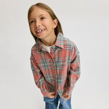 Dívčí oblečení Reserved - Kostkovaná košile s viskózou - vícebarevná - 442FW-MLC - 442FW-MLC-122