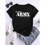 Triko dámské Striker My husband is my hero - černé, XXL