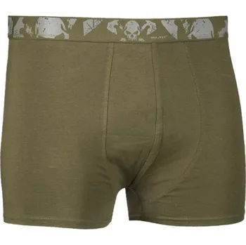 Pánské spodní prádlo Army boxerky Mil-Tec Skull 2 ks - olivové, XXL