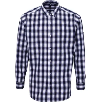 Pánská košile Košile kostkovaná Premier Mulligan - modrá-bílá, 3XL