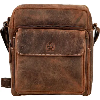 Pánská kožená crossbody taška hnědá - Bellugio Kalei hnědá