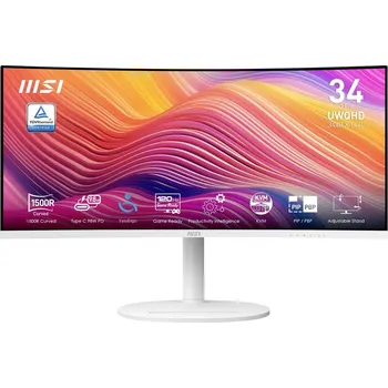 Monitor MSI Modern MD342CQPWDE LED monitor 86.4 cm (34 palec)3440 x 1440 Pixel, 21:9, 4 ms, VA LED
