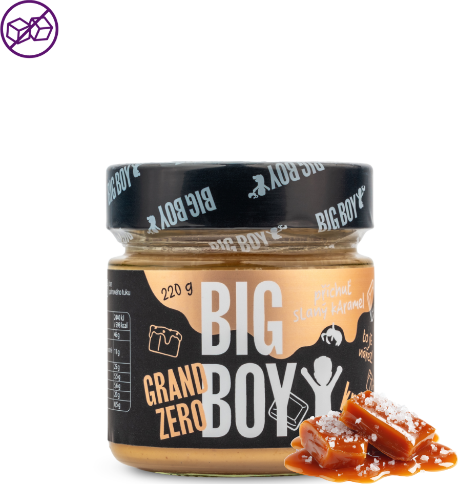 BIG BOY® Grand zero s příchutí slaný karamel 220g