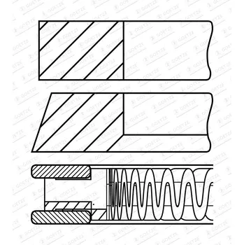 Auto-moto Sada pístních kroužků GOETZE ENGINE 08-438400-00