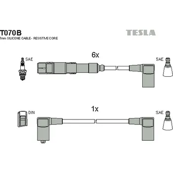 Zapalovací kabel Sada kabelů pro zapalování, T070B