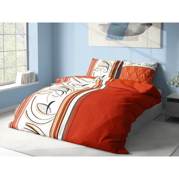 Povlečení Aaryans bavlněné povlečení Floretta červené 140x200/70x90cm