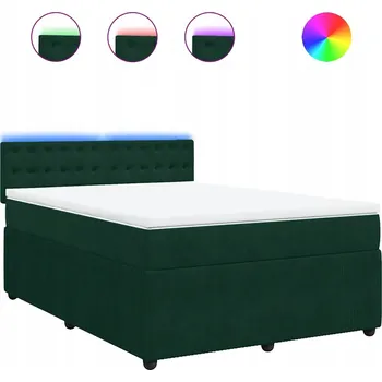 Postel Jednolůžková dřevěná postel VidaXL 140x200 v odstínech zelené