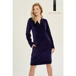 Dámská velurová tunika LAUREN 3028 Tmavě modrá - Taro tmavě modrá XL