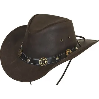 Klobouk Klobouk kožený Scippis Concho - hnědý, M