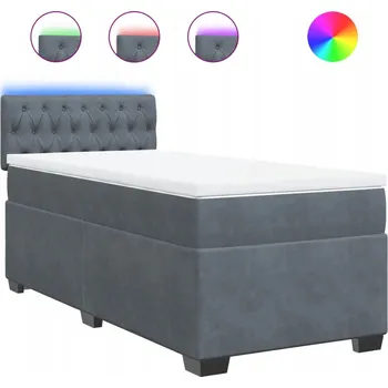 Postel Jednolůžková dřevěná postel VidaXL 100x200 cm, odstíny šedé