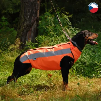 Obleček pro psa ZÁHOŘÍ Rudel Ochranná vesta pro psy, oranžová Velikost: XL, Varianta: Jednovrstvá