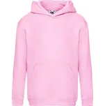 Mikina dětská Fruit of the Loom Kids Premium Hooded Sweat - světle růžová, 128