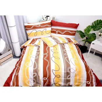 Povlečení Aaryans bavlněné povlečení Vanda hnědé 140x200/70x90cm