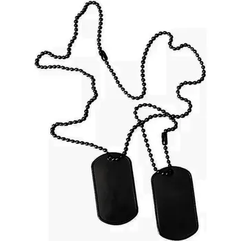 Vojenské psí známky ID známka US dog tags Černá bez Tlumítek