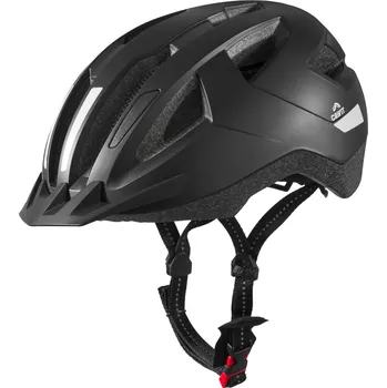 Cyklistická přilba CRIVIT Dámská / Pánská cyklistická helma s koncovým světlem (černá, S/M)