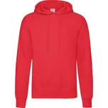 Mikina pánská Fruit of the Loom Classic Hooded Sweat - červená, L
