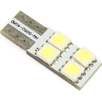 Povinná bezpečnostní výbava Interlook Auto LED žárovka W5W T10 4 SMD 5050 CAN BUS SIDE