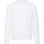 Mikina pánská Fruit of the Loom Classic Raglan Sweat - bílá, 3XL
