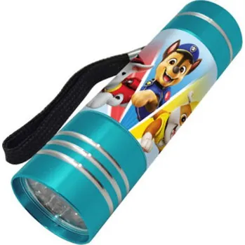 Svítilna Euroswan Dětská LED baterka TLAPKOVÁ PATROLA tyrkysová 9 cm