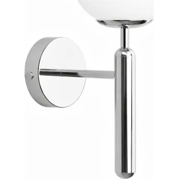 Nástěnné svítidlo Nástěnná lampa moderní KINKIET skleněné koule MLÉČNÁ stříbrná Glamour GOLD