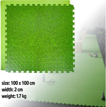 podložka na cvičení inSPORTline Puzzle tatami podložka Zemalpro 100x100x2 cm motiv trávníku