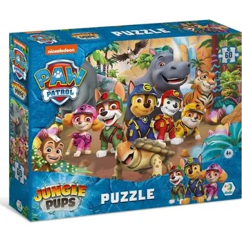 Puzzle Puzzle Tlapková patrola: Jungle Pups 60 dílků