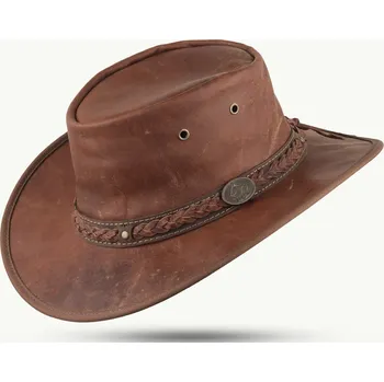 Klobouk Klobouk kožený Scippis Kangaroo Sundowner - světle hnědý, XXL