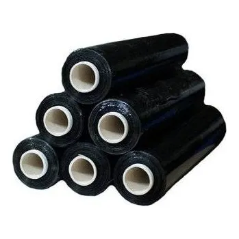 Obalový materiál Stretch fólie 640g, 25cm, 23my, černá, 12ks