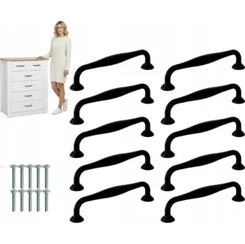 Nábytkové kování Nábytková úchytka B&B černá klasická 14,5 cm 128 mm matná